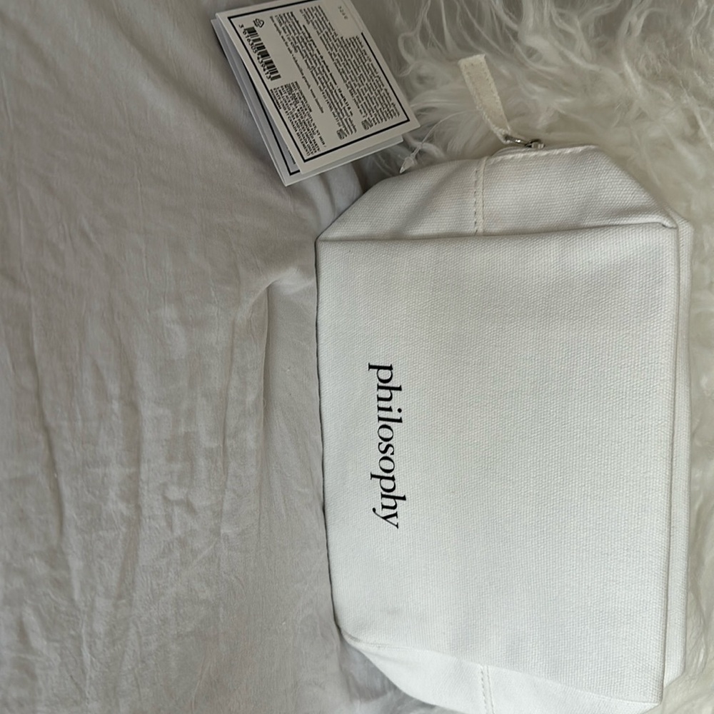 White philosophy make up bag brand new